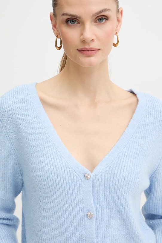 Morgan kardigan z domieszką wełny MIMO niebieski MIMO