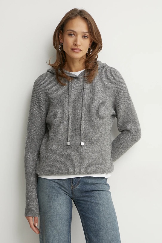 Svetr z vlněné směsi Morgan MNOIX směs šedá MNOIX