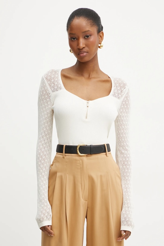 Blúzka Morgan MBOGOS slim béžová MBOGOS