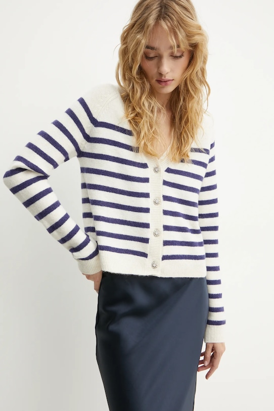 Кардиган с примесью шерсти Morgan MCLAPAM с добавлением шерсти бежевый MCLAPAM