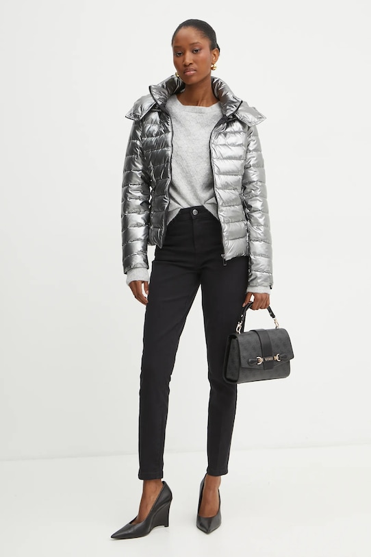 Morgan cardigan din amestec de lana MECHAZ MECHAZ gri AW24