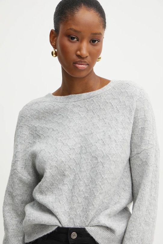 Morgan cardigan din amestec de lana MECHAZ gri MECHAZ