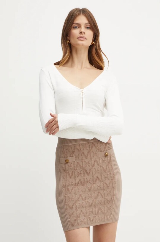 Morgan pulover MENZA MENZA alb AW24