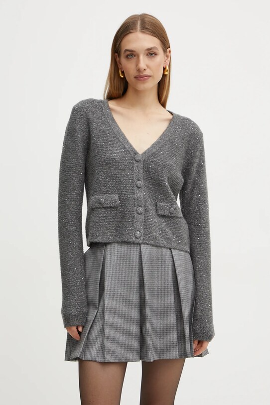 Morgan cardigan MFEUIL grosime medie gri MFEUIL