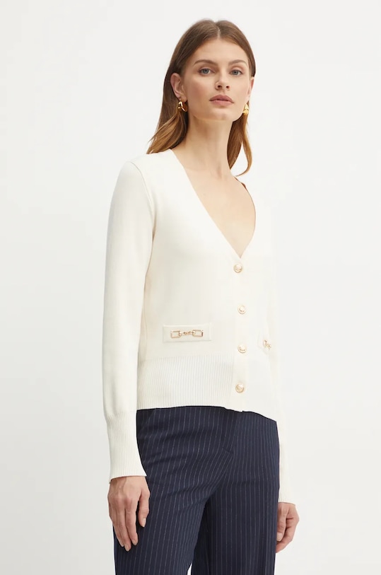 Morgan cardigan MGAYA a maglia fine beige MGAYA