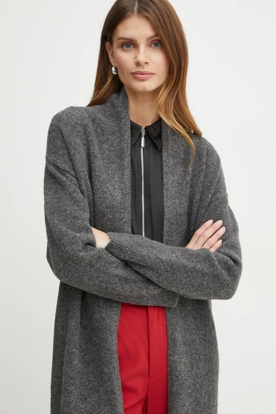 Кардиган з домішкою вовни Morgan MGIOIA сірий MGIOIA