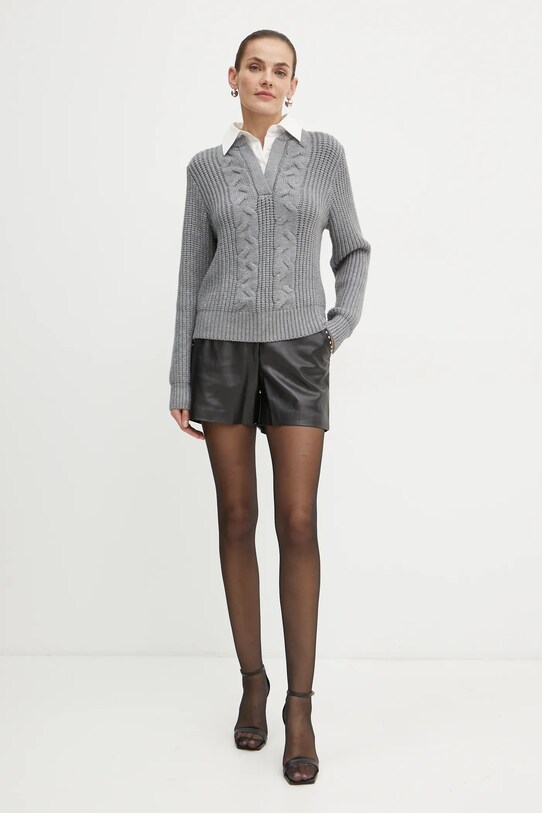 Morgan pulover MGREY MGREY gri AW24