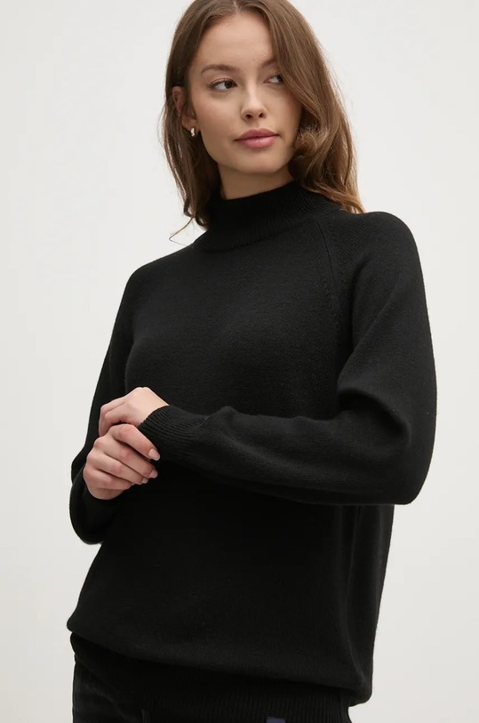 North Sails maglione in misto lana a lupetto nero 095480