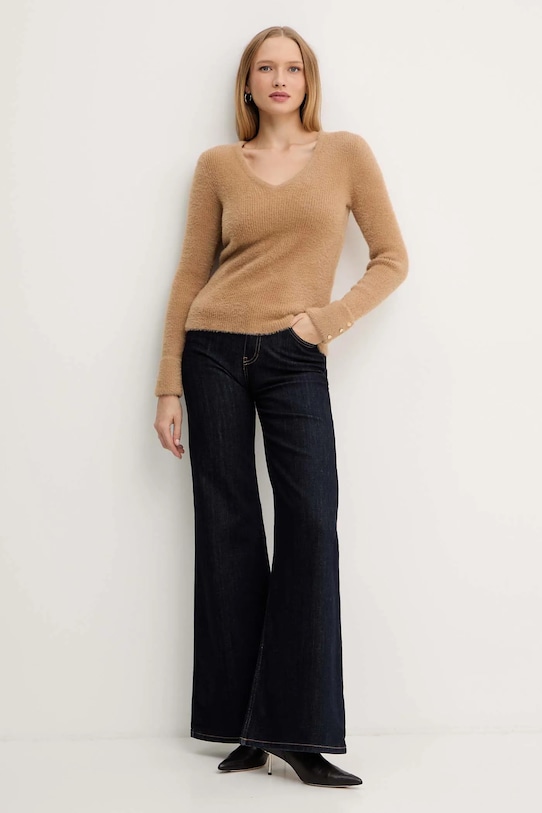 Morgan sweter MOOVE MOOVE brązowy AW25