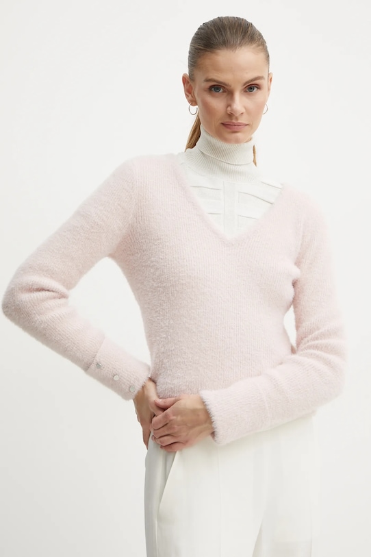 Morgan pulover MOOVE1 grosime medie roz MOOVE1