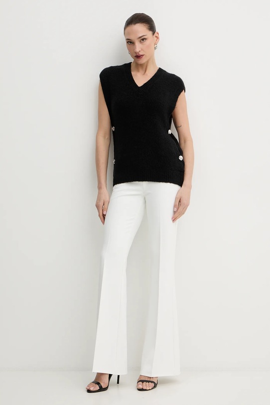 Morgan kamizelka z domieszką wełny MPLUIE MPLUIE czarny SS26