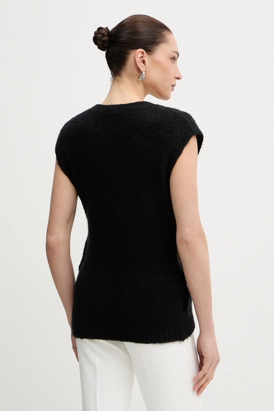 Odzież Morgan kamizelka z domieszką wełny MPLUIE MPLUIE czarny