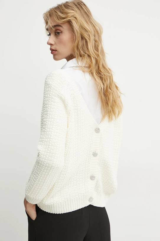 Svetr Morgan MREVE V výstřih béžová MREVE