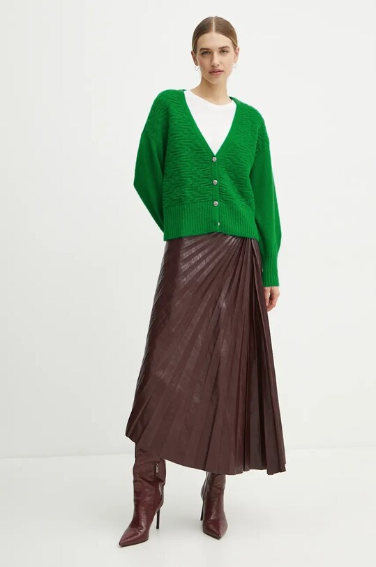 Кардиган с примесью шерсти Morgan MSOURI MSOURI зелёный AW24