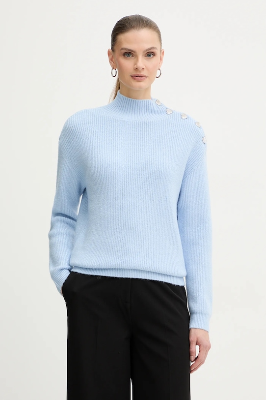 Sveter s prímesou vlny Morgan MSTORI s prímesou vlny modrá MSTORI