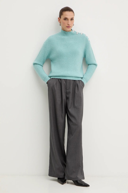 Свитер с примесью шерсти Morgan MSTORI MSTORI бирюзовый AW25