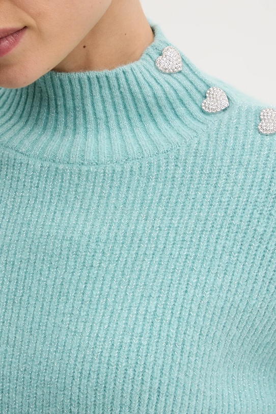 Sveter s prímesou vlny Morgan MSTORI MSTORI tyrkysová