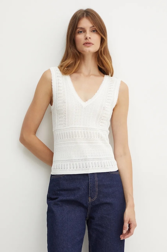 Bluza Morgan MUSHU regular bijela MUSHU