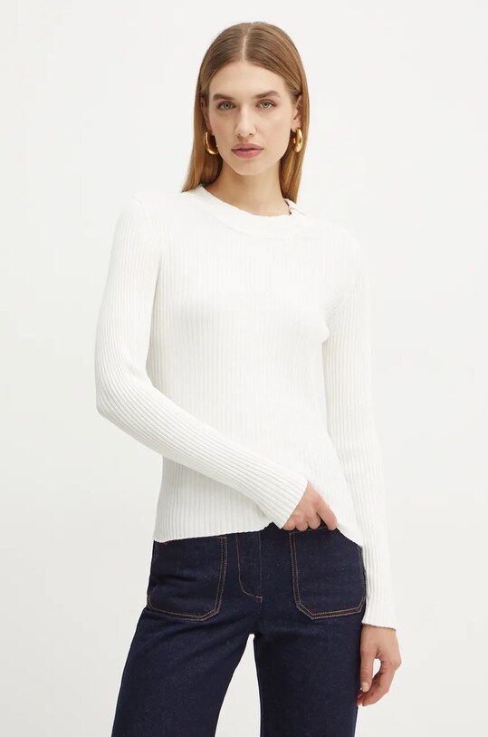 Morgan pulover MYA subtiri alb MYA