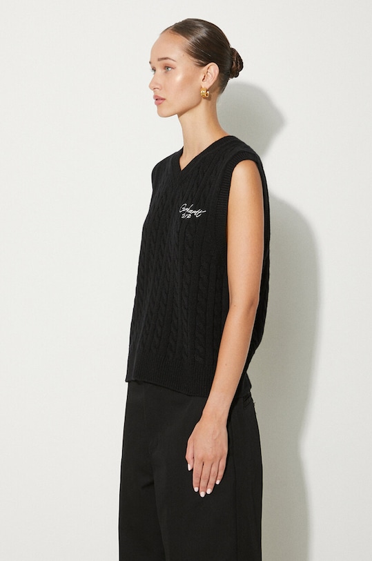 Carhartt WIP kamizelka wełniana Signature Vest Sweater czarny I033882.K02XX
