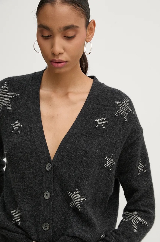 ZADIG&VOLTAIRE kardigan kaszmirowy szary KWCA00586