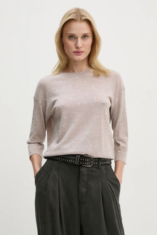 Odzież ZADIG&VOLTAIRE sweter wełniany KWSW01660 beżowy