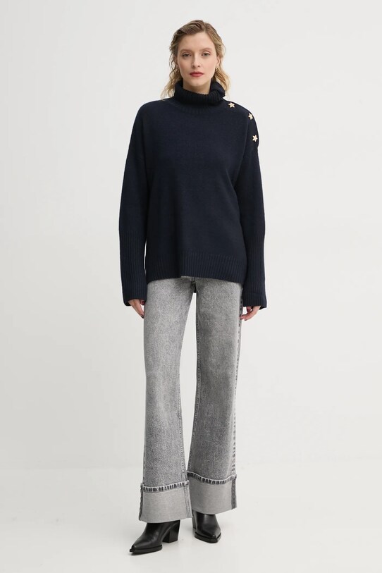 Îmbrăcăminte ZADIG&VOLTAIRE pulover de casmir KWSW00002 bleumarin