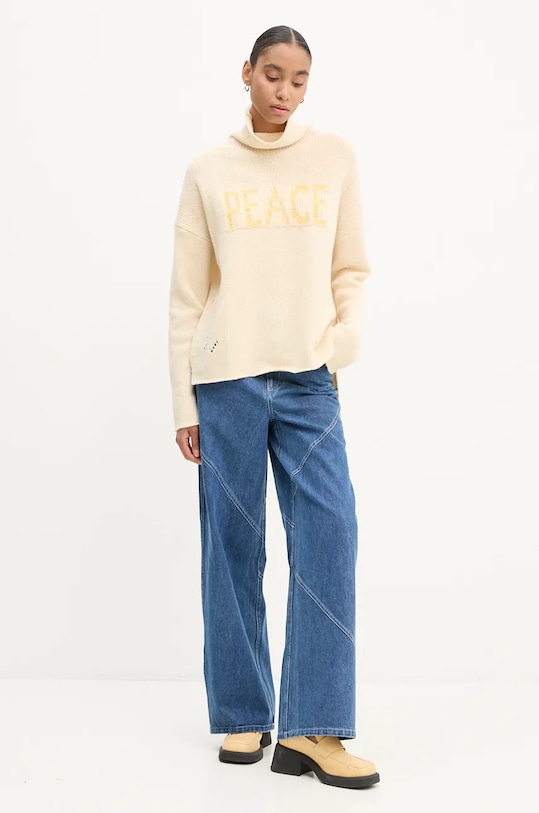 Вълнен пуловер ZADIG&VOLTAIRE KWSW01649 бежов AW24