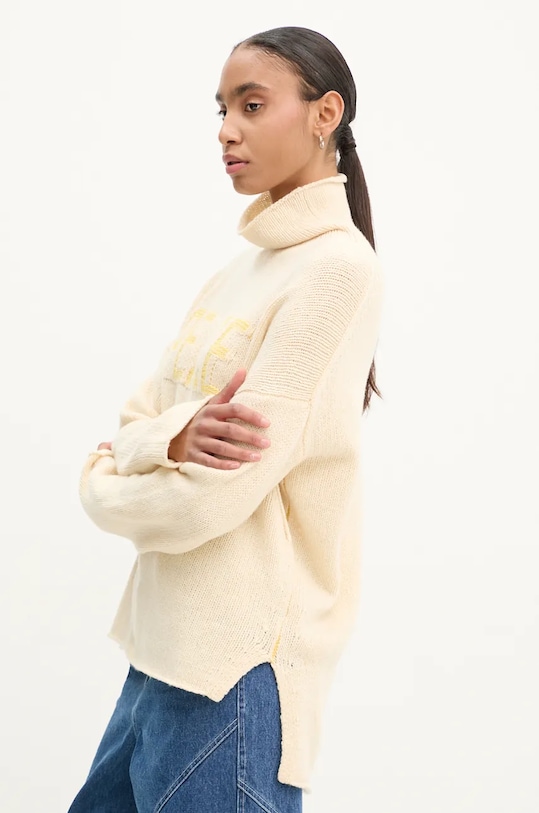 Вълнен пуловер ZADIG&VOLTAIRE бежов KWSW01649