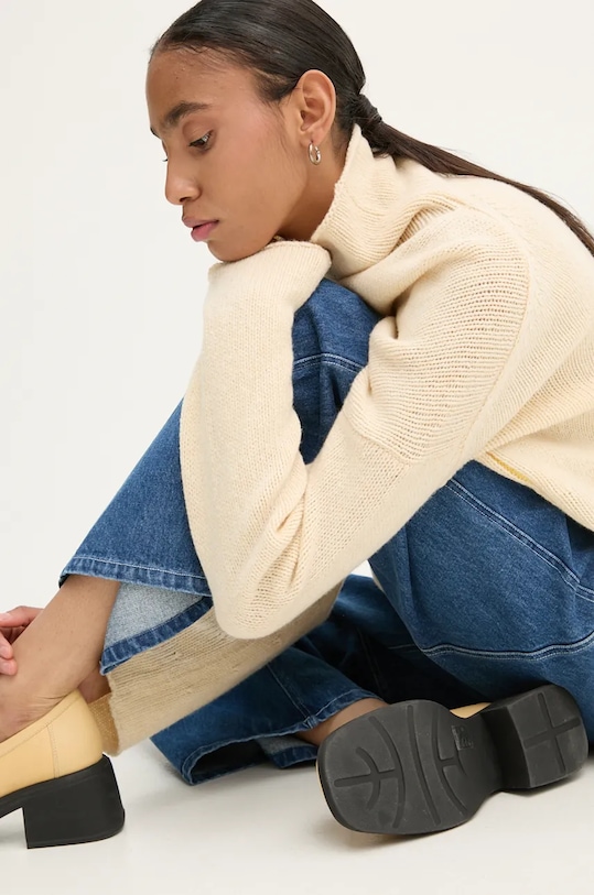 Вълнен пуловер ZADIG&VOLTAIRE KWSW01649 бежов