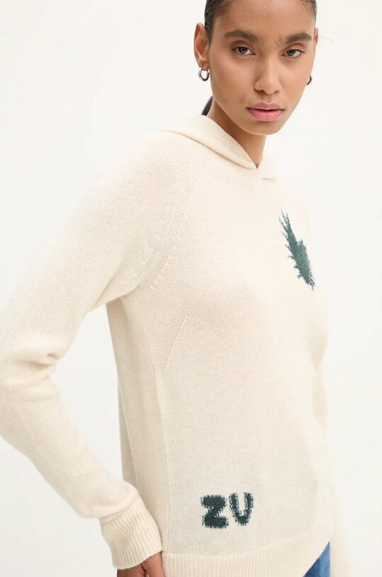 Кашмирен пуловер ZADIG&VOLTAIRE бежов KWSW01657