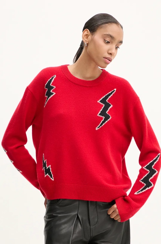Кашемировый свитер ZADIG&VOLTAIRE шерсть красный KWSW01646