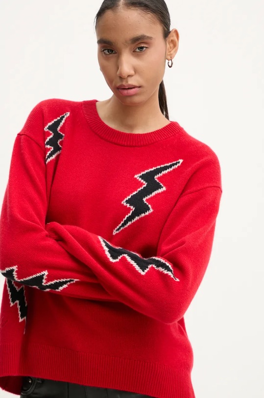 Кашмирен пуловер ZADIG&VOLTAIRE червен KWSW01646