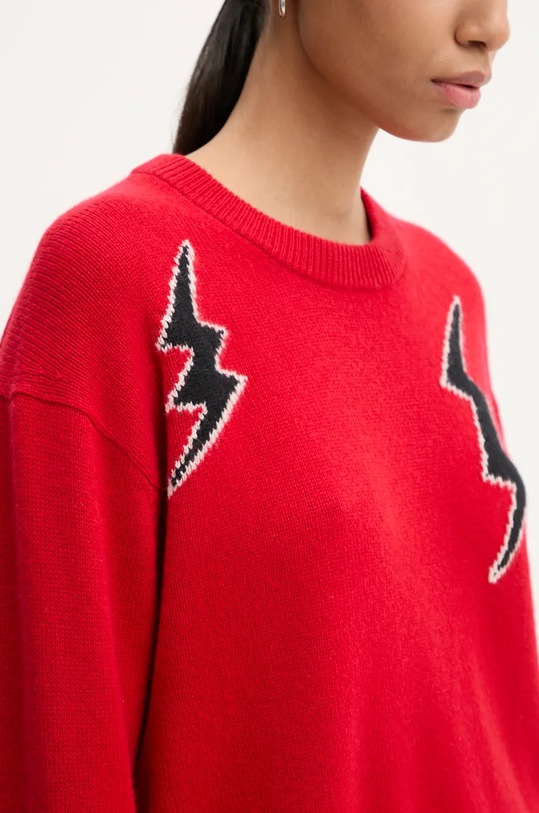 Кашмирен пуловер ZADIG&VOLTAIRE KWSW01646 червен