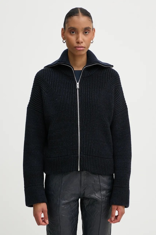 ZADIG&VOLTAIRE kardigan wełniany wełna granatowy KWCO00076