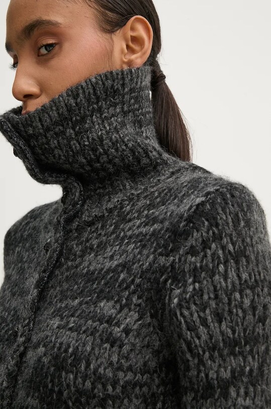 Вовняний кардиган ZADIG&VOLTAIRE сірий KWCO00080