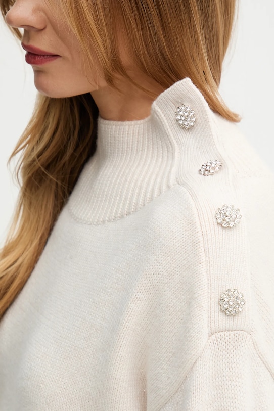 OUI sweter z domieszką wełny 89178. beżowy