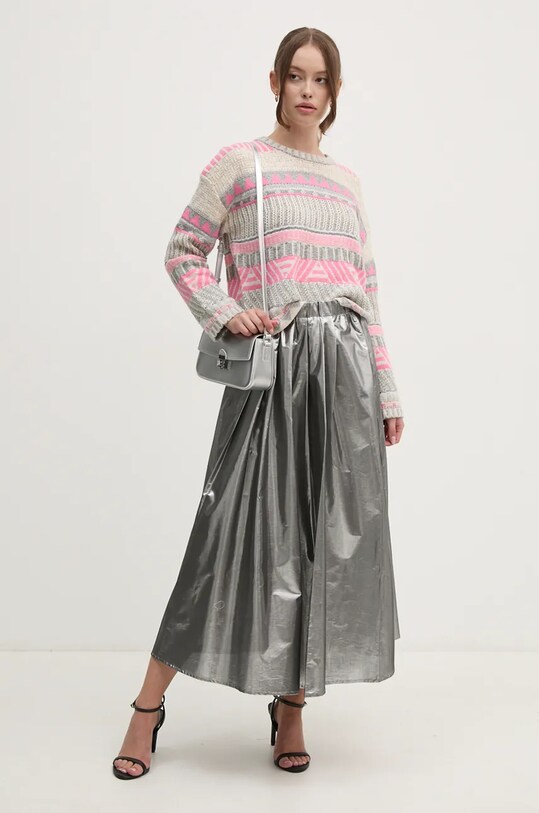 OUI pulover din amestec de lana 89590 gri AW24