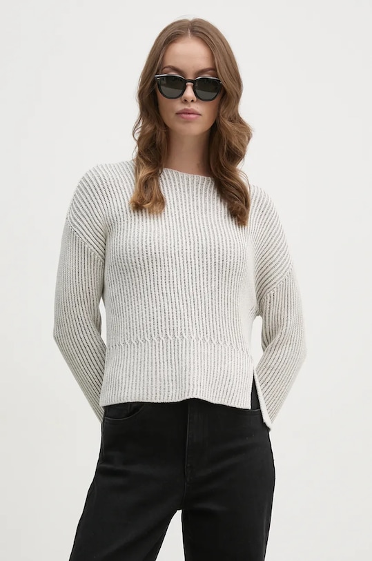 OUI pulover subtiri gri 89592