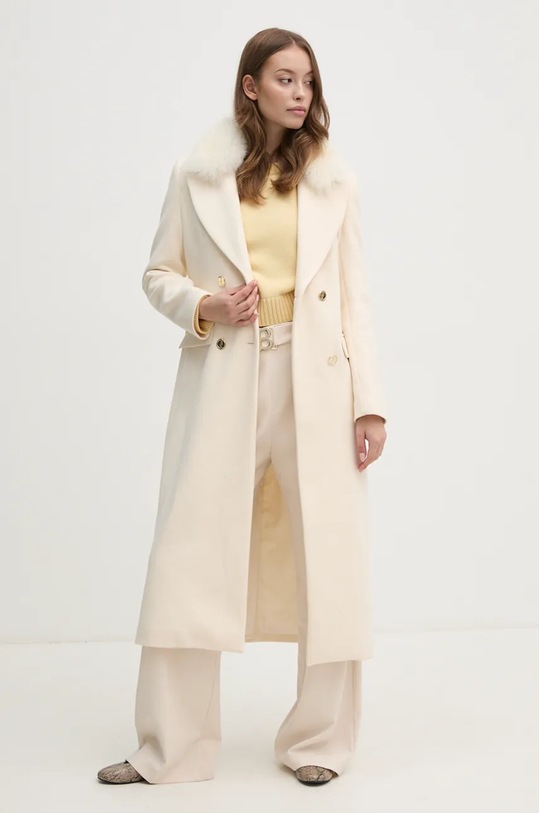 OUI sweter wełniany 89949 żółty AW24