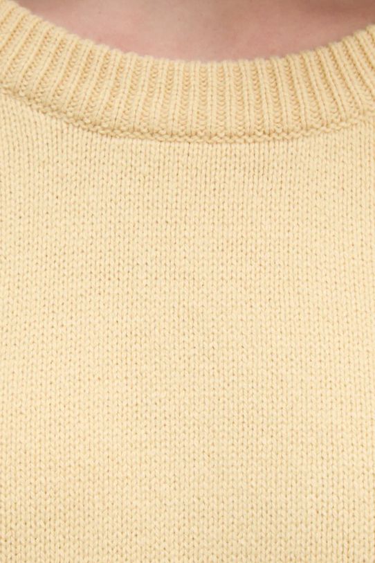 OUI sweter wełniany 89949 żółty