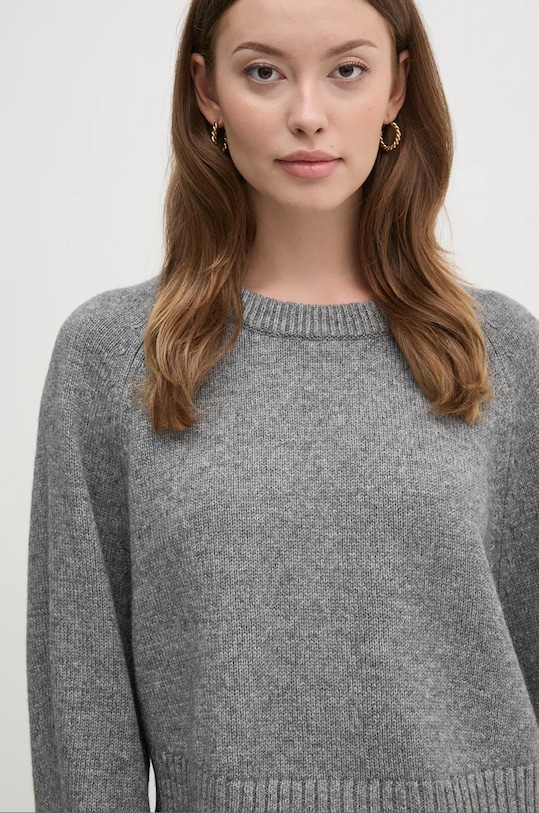 OUI sweter wełniany szary 89949