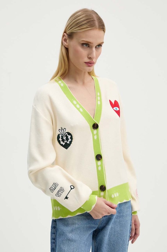 Never Fully Dressed kardigan Cream Sundazed Summer Cardigan pozostałe beżowy NFDKN461