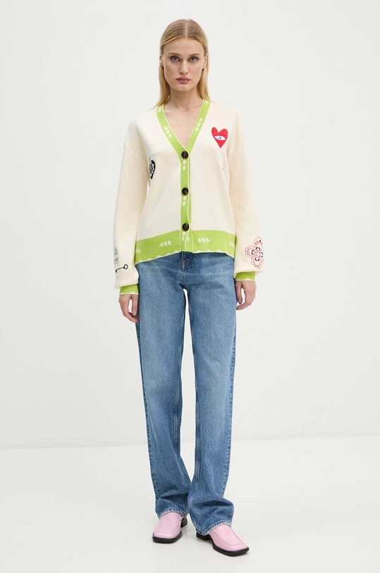 Never Fully Dressed kardigan Cream Sundazed Summer Cardigan NFDKN461 beżowy AW24
