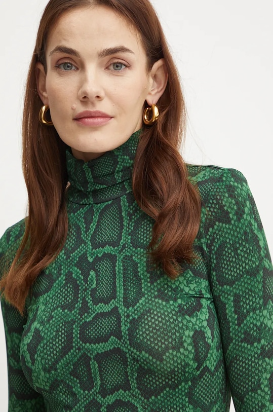 Majica dugih rukava Simona Corsellini zelena A24CPMG007