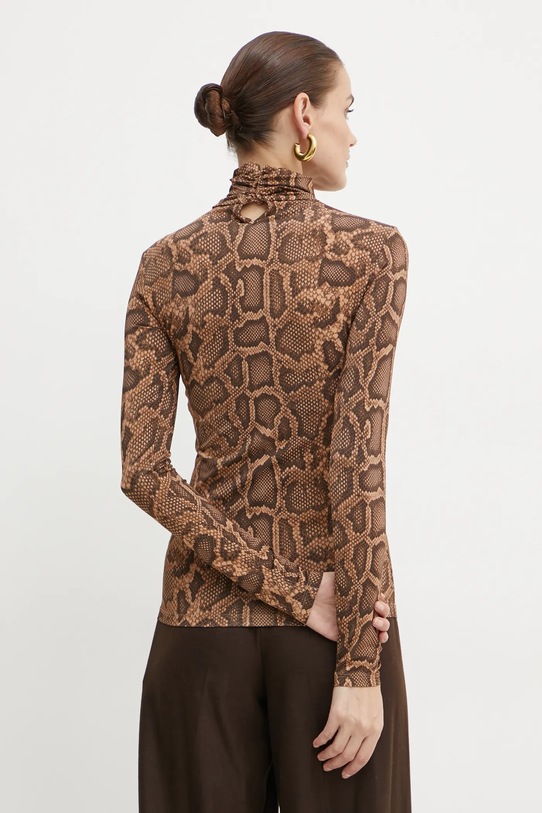 Odjeća Majica dugih rukava Simona Corsellini A24CPMG007 smeđa