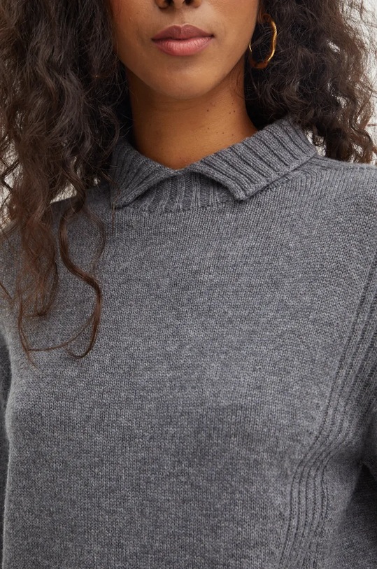 Vuneni pulover Simona Corsellini A24CPMGG04 siva