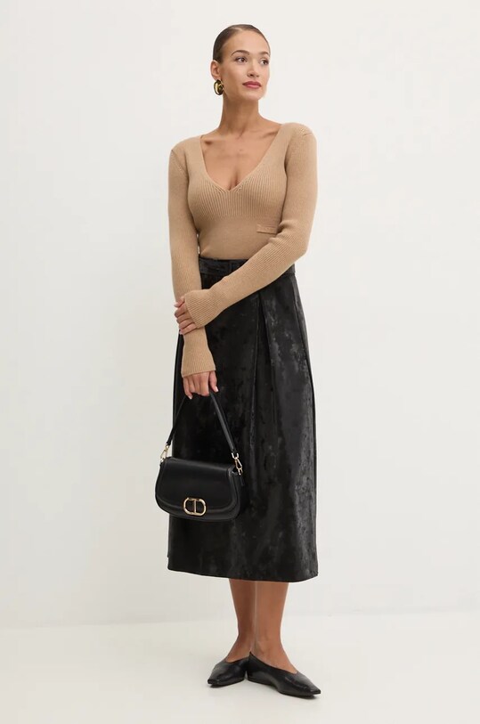 Вовняний светр Patou KN1878009 коричневий AW24