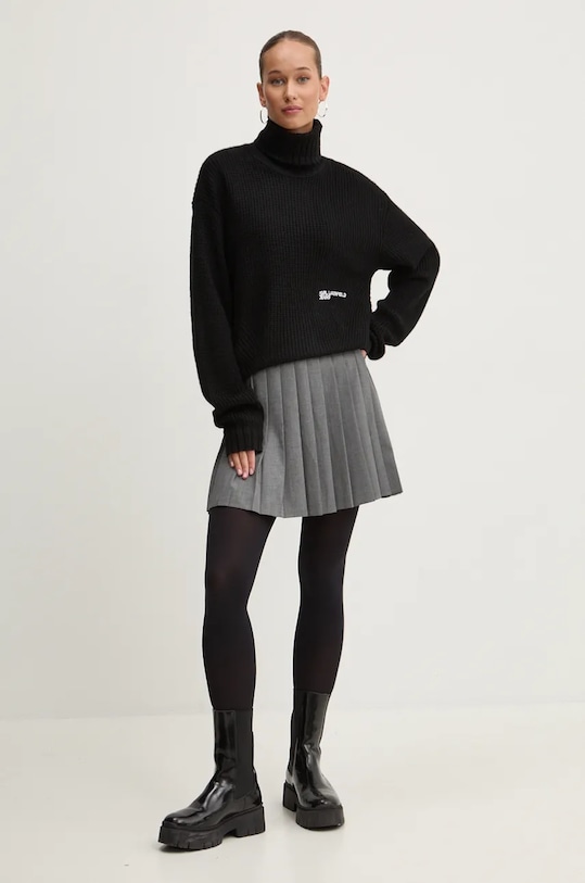 Vlněný svetr Karl Lagerfeld Jeans 246J2003 černá AW24