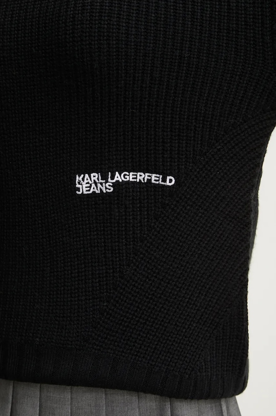 Vlněný svetr Karl Lagerfeld Jeans 246J2003 černá